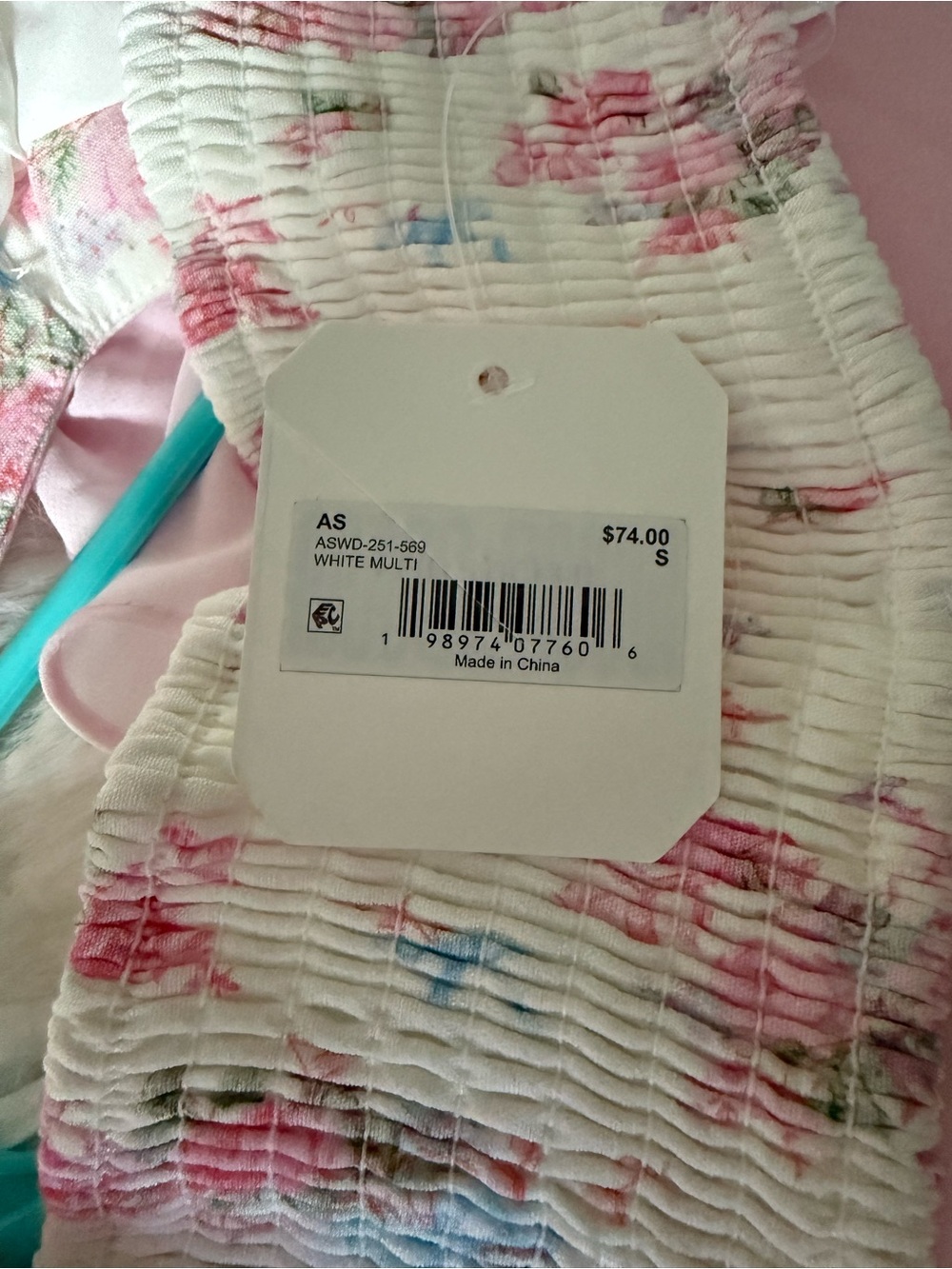 Altar’d StarFloral Spaghetti Strap Sundress — Pink & Light Blue Flowers - Picture 6 of 6